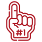 Foam finger icon