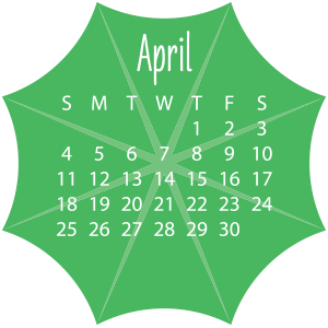 April 2021 Umbrella Calendar
