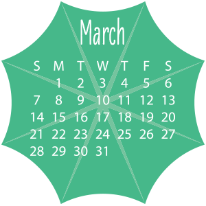 March 2021 Umbrella Calendar
