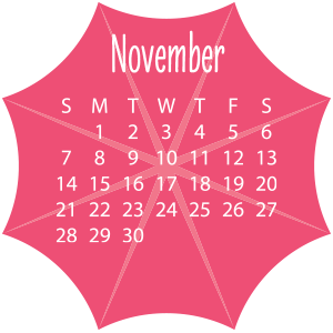 November 2021 Umbrella Calendar