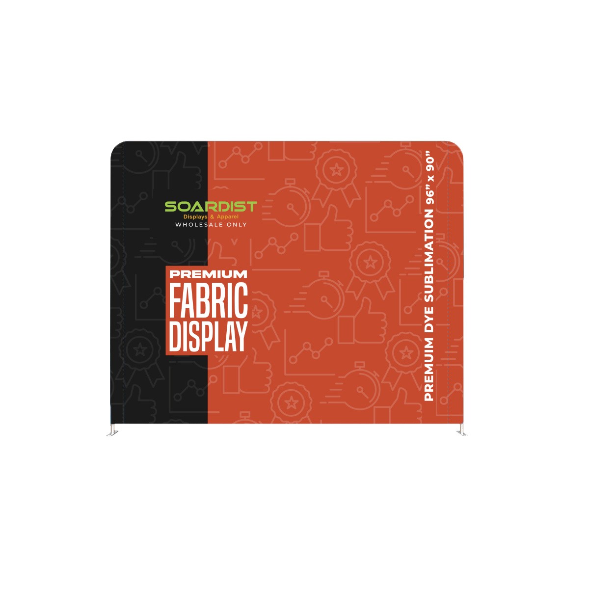 •	8' Tube Straight Single-Sided Fabric Display With Frame (406003)