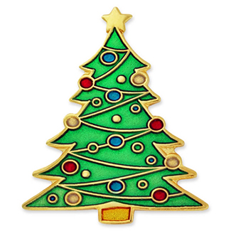 Holiday Christmas Tree Pin (C170)