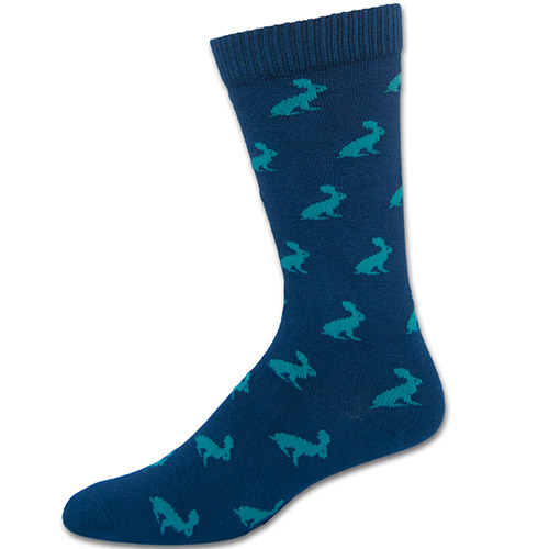 Dress/Trouser Sock With All Over Knit-In Logo (4-720D)