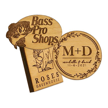 Custom Wood Lapel Pins