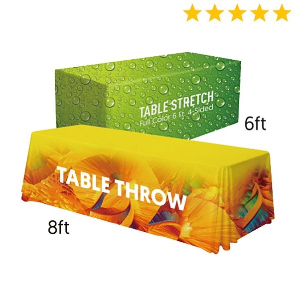 Premium 6'/8' Convertible Table Cloth Dye Sublimated