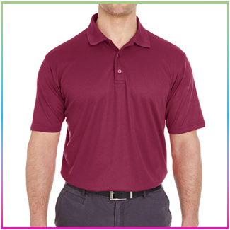 UltraClub Men's Cool & Dry Mesh Pique Polo Shirts (A8210)