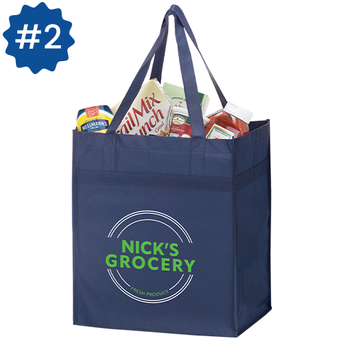13” x 10”x 15” Heavy Duty Non-Woven Grocery Tote Bag With Poly Board Insert (Y2KH131015)