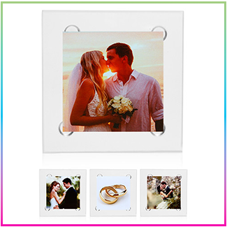 4 in Square Full Color Custom Glass Coasters (AGC02F)