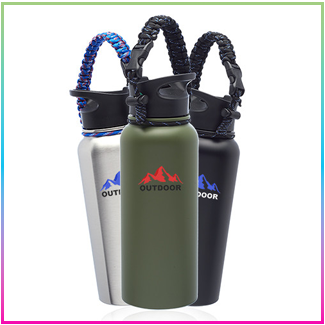 34-oz. Vulcan Stainless Steel Water Bottles With Strap (AWB329)
