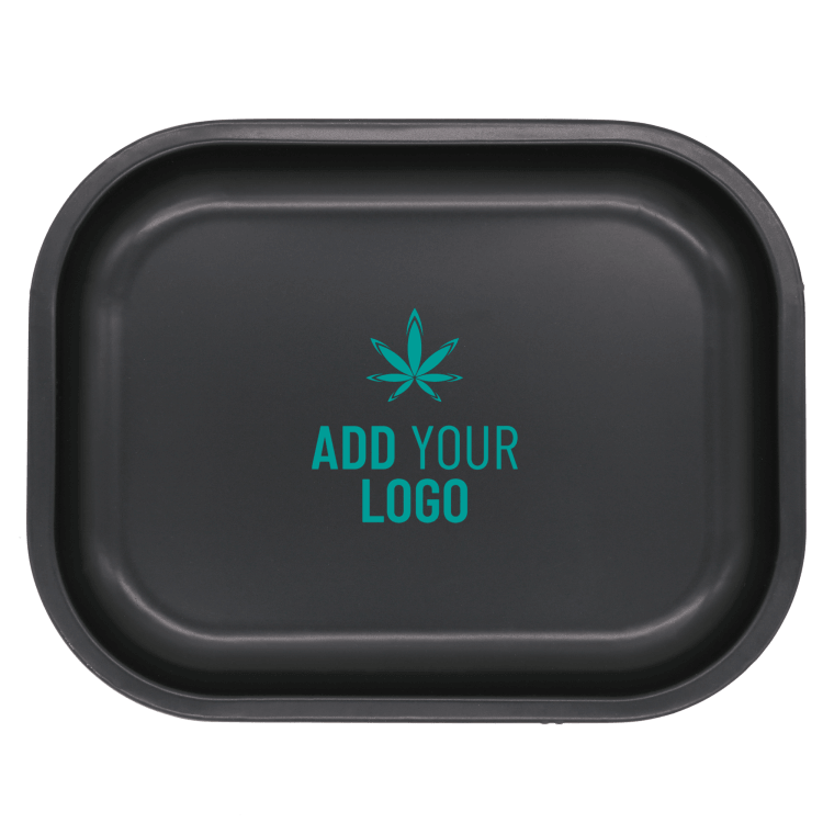 •	Small Custom Printed Metal Rolling Tray – Quick Print (CTRAY-TPS)