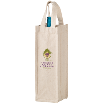 Heavyweight Cotton 1-Bottle Wine Bag (CVINE1)