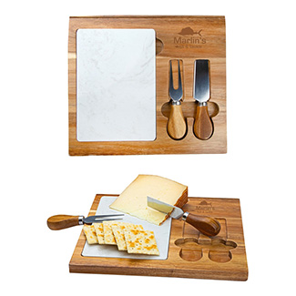 •	Carson 3-Piece Acacia Wood Cheese Set (EH4364)