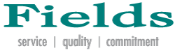 Fields Logo: Service, Quality, Commitment