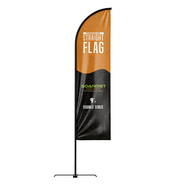 •	9' Premium Double Sided Straight Flag Graphic Only (CPN-554067154)