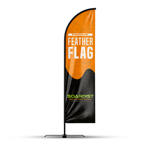 12' Premium Single Sided Straight Flag + Pole + Ground Stake (CPN-554067184)