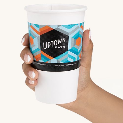 Full Wrap Custom Printed White Sleeves (P-DWS)