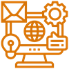 Icon representing available marketing services