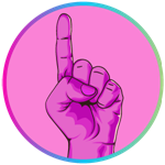 no. 1 finger icon