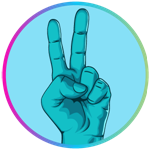 no. 2 finger icon