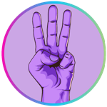 no. 3 finger icon