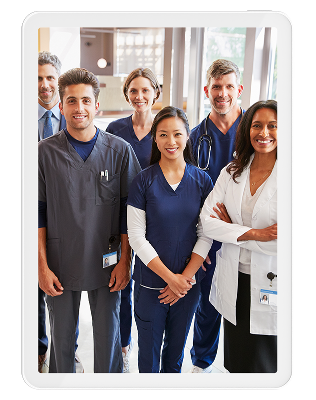 nurses  photo displayed on ipad