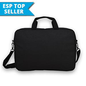 15.6" Laptop Messenger Back in Premium Black (KB9009)