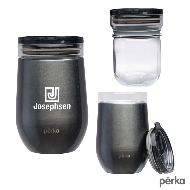 Perka® Taylor 12-oz. Double Wall, Stainless Steel Wine Mug