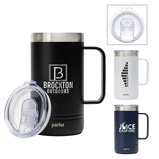 24-oz. Perka® Wayfarer 304 Double Wall Stainless Steel Mug (KM8407)