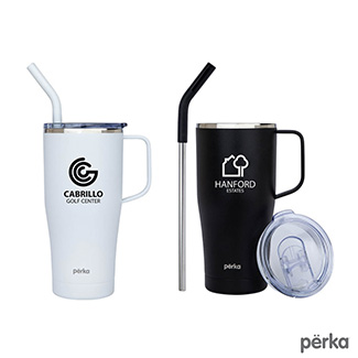 •	Perka® Clayton 20-oz. Double Wall, Stainless Steel Travel Mug (KM8412)