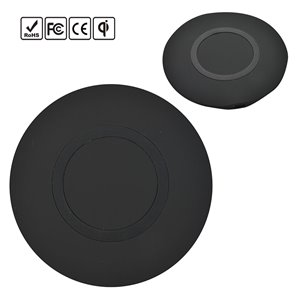 Round Ultra Slim QI Certified 15W/7.5W/5W  Fast Wireless Charger (KT2507)