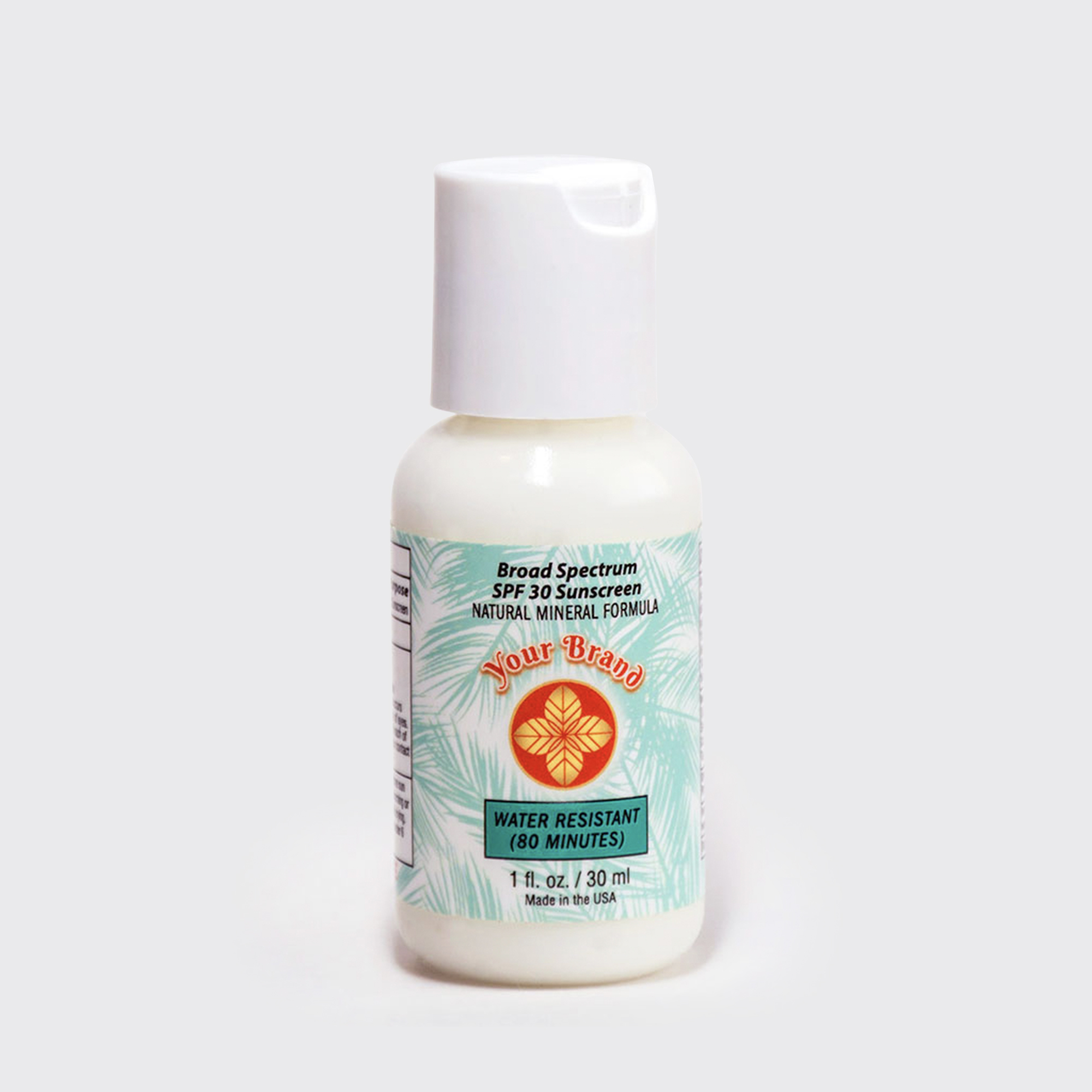 •	Mineral SPF 30 Broad Spectrum Sunscreen Bottle (MSS-1B)