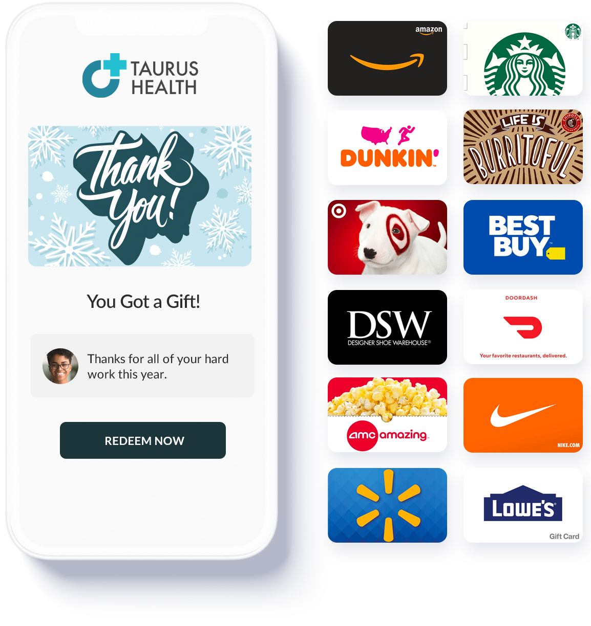 Gift Voucher on mobile phone