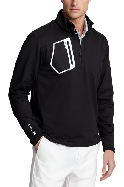 •	Brushed Back Tech Jersey ¼ Zip With Reflective Pocket (PRLX07)