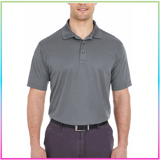 •	UltraClub Men's Cool & Dry Mesh Piqué Polo Shirts (A8210)