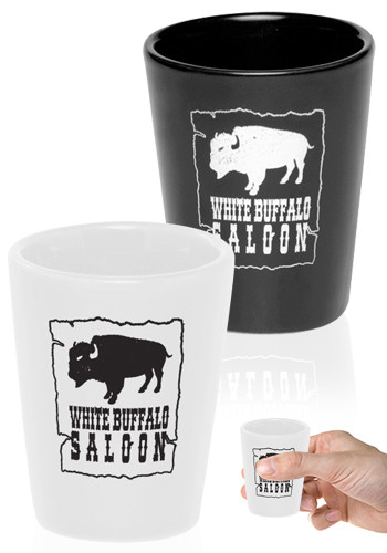 •	2-oz. Ceramic Shot Glasses (A2050)