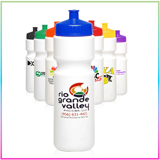 28-oz. Plastic Water Bottles with Push Cap (AWB28USA)