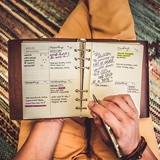 Leather Weekly Task Planner (OF0010)