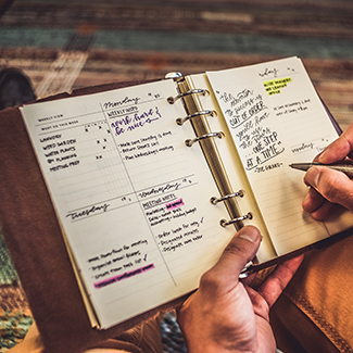 Leather Weekly Task PLanner (OF0010)