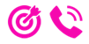 Target and phone icon