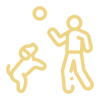 dog playing icon