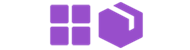 four squares and shipping box icon