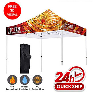 Premium Aluminum 10' Tent Kit With Full-Bleed Dye Sublimation (CPN-554021393)