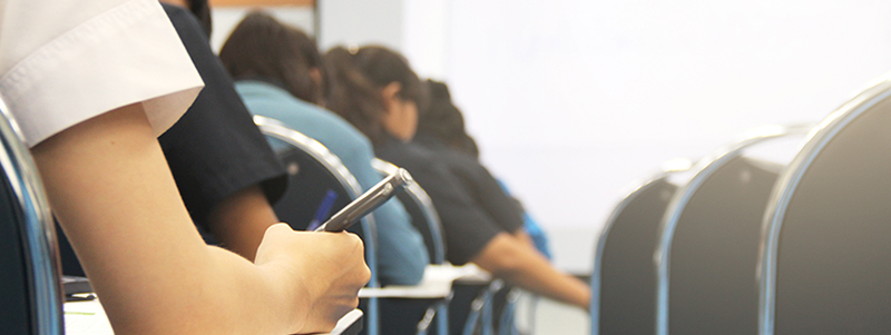 students taking notes