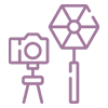 Camera and light icon