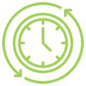 Turnaround clock icon