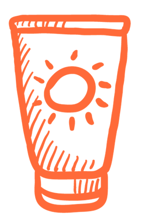 sunscreen line art
