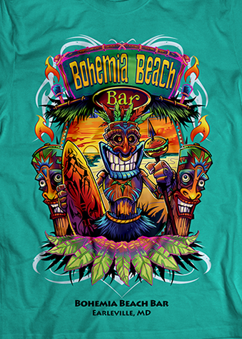 Bohemia Beach Bar, Earlville, MD tee