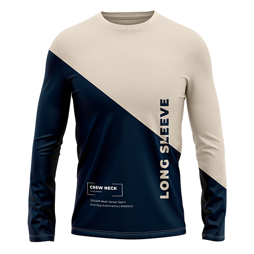 long sleeve crew neck full dye sublimation