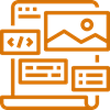 Icon representing a custom designed web page