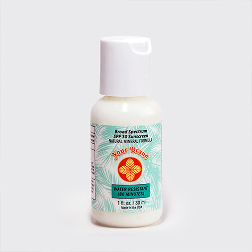 •	1 fl.-oz. Mineral SPF 30 Broad Spectrum Sunscreen Bottle (MSS-1B)